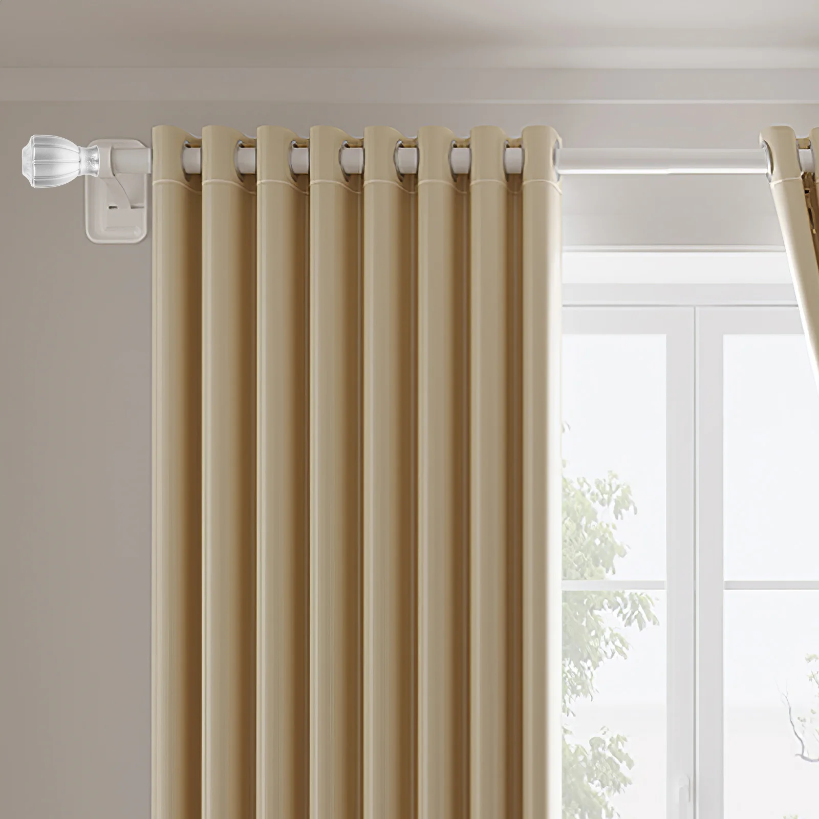 

6pcs Curtain Rod End Finials Drapery Rod Decorative Tips For Living Room Window Hardware Accessories Cover Cap