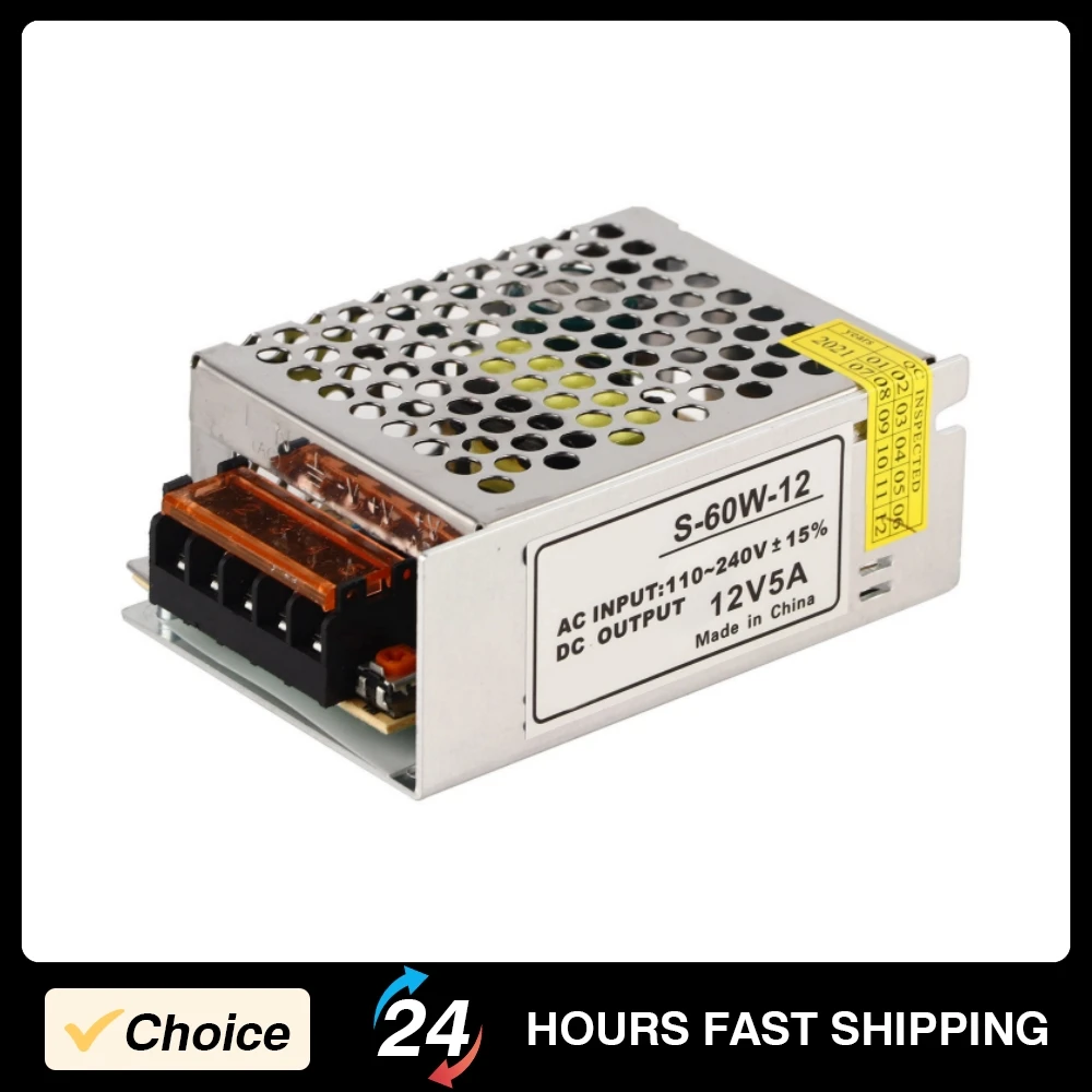 5A 12 فولت التيار المتناوب/تيار مستمر محول جهد كهربي عالمي ينظم التبديل إمدادات الطاقة إمدادات الطاقة ينظم التبديل LED الملحقات #1