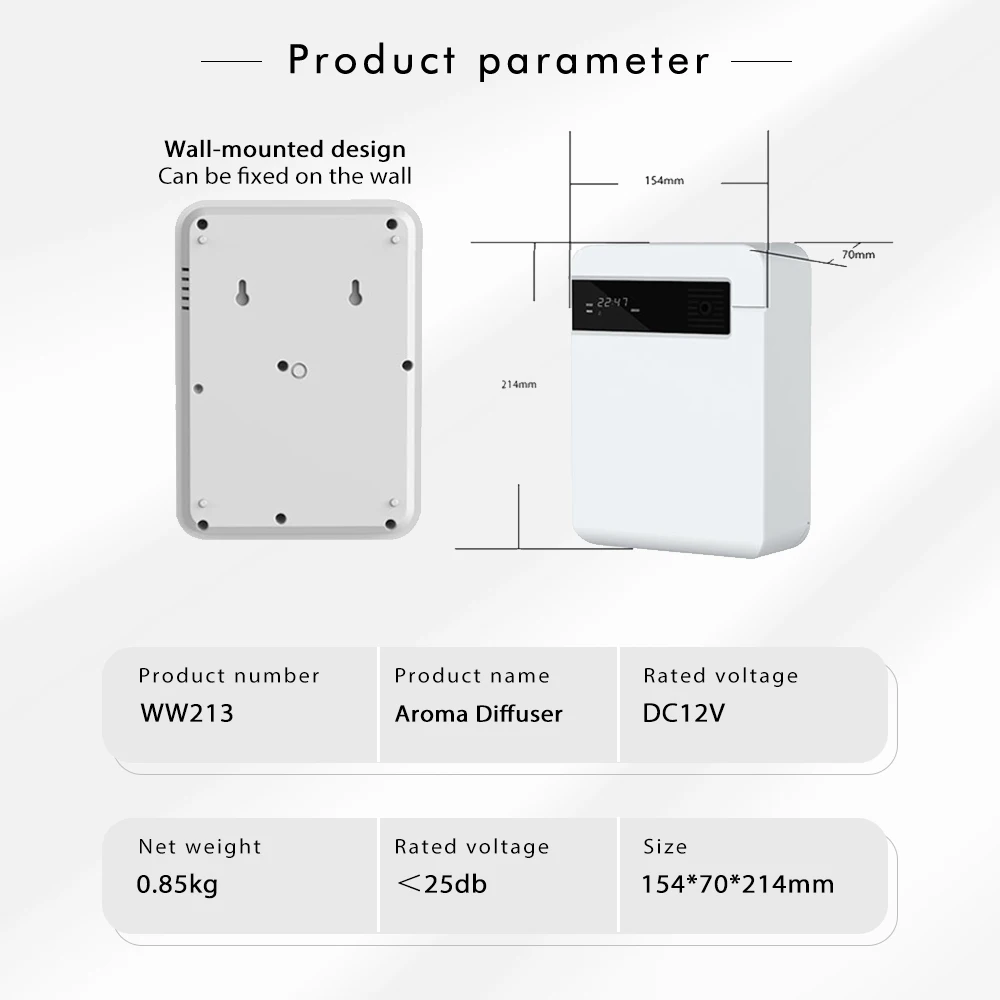 상업 아로마 디퓨저 200ml 스마트 타이밍 향기 기계 공기 Ionizer 가습기 자동 실행 아로마 Nebulizer