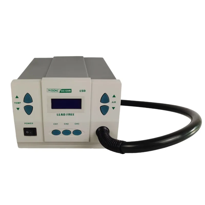 YAOGONG 861DW Stazione pistola ad aria calda digitale 250 cm/s Flusso d'aria 1000 W Controllo temperatura preciso 110 V/220 V
