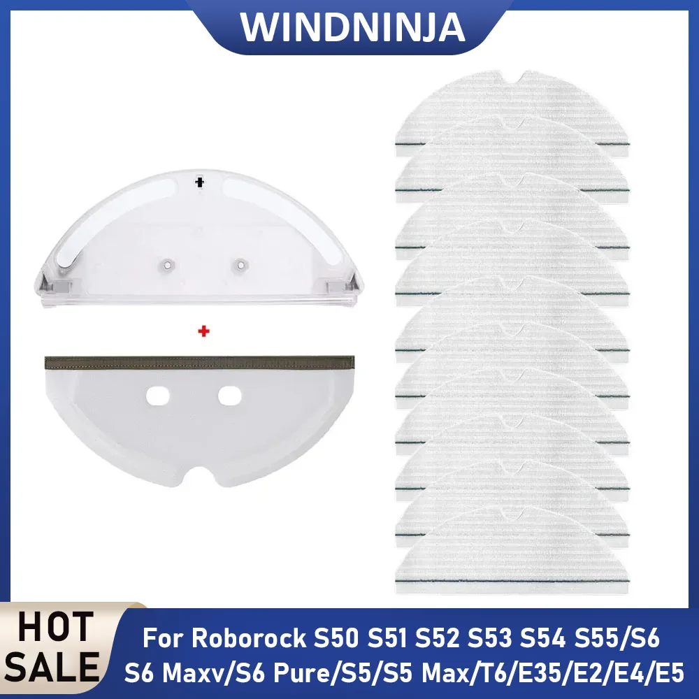 Disposable Mop Cloth Water Tank Mop Cloth Rack For Xiaomi Roborock S50 S53 S54 S55 S5 Max S6 S6 Pure S6 MaxV T6 E2 E4 E35 Parts