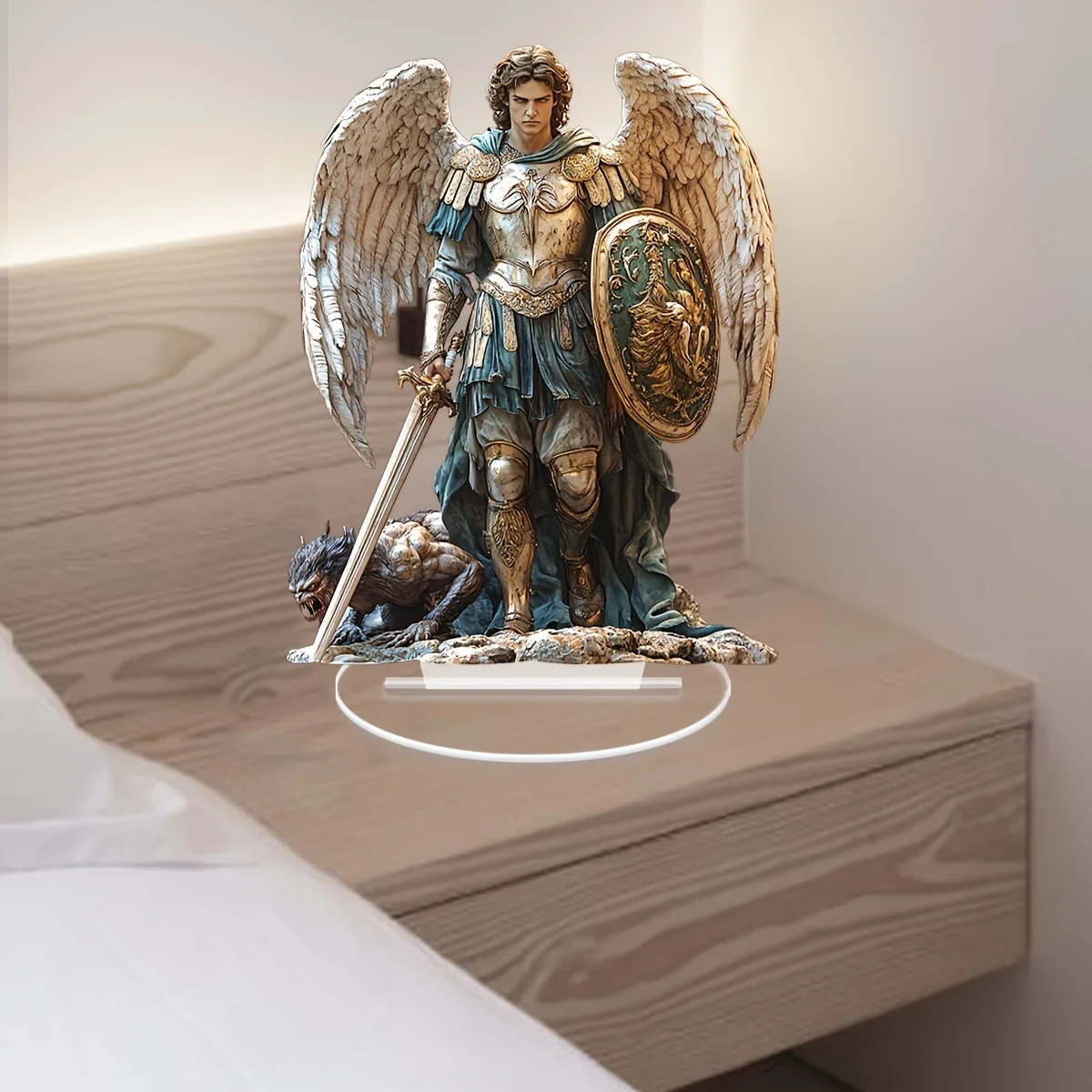 

Battle Angel Devil Sun Catcher - Religious Plastic Statue With Base, Birthday Gift, Home And Office Decoration, Fantasy Fairy