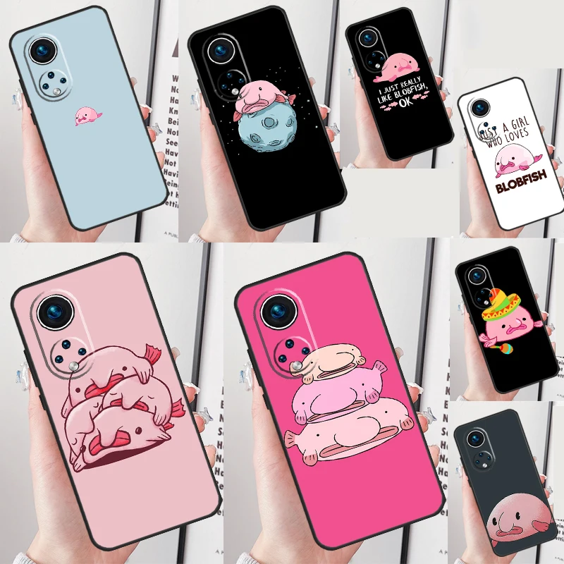 Cartoon Blobfish Phone Cover For Honor X9a X8a X7a X6a X7 X8 X9 8X 9X Magic 5 Pro Honor 70 50 90 Lite Case