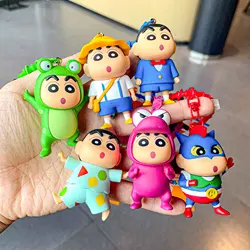 New Crayon Shin-Chan Kawaii Anime Keychain Cute Hanging Pendant Chain Hand Rope Cartoon Doll Keyring Bag Ornament Keyholder Gift