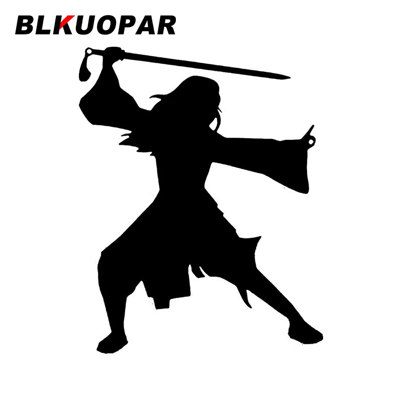 

BLKUOPAR Samurai Martial Arts Swordsmanship Practice Man Warrior Silhouette Graphics Personality Decal Bumper Car Accessories