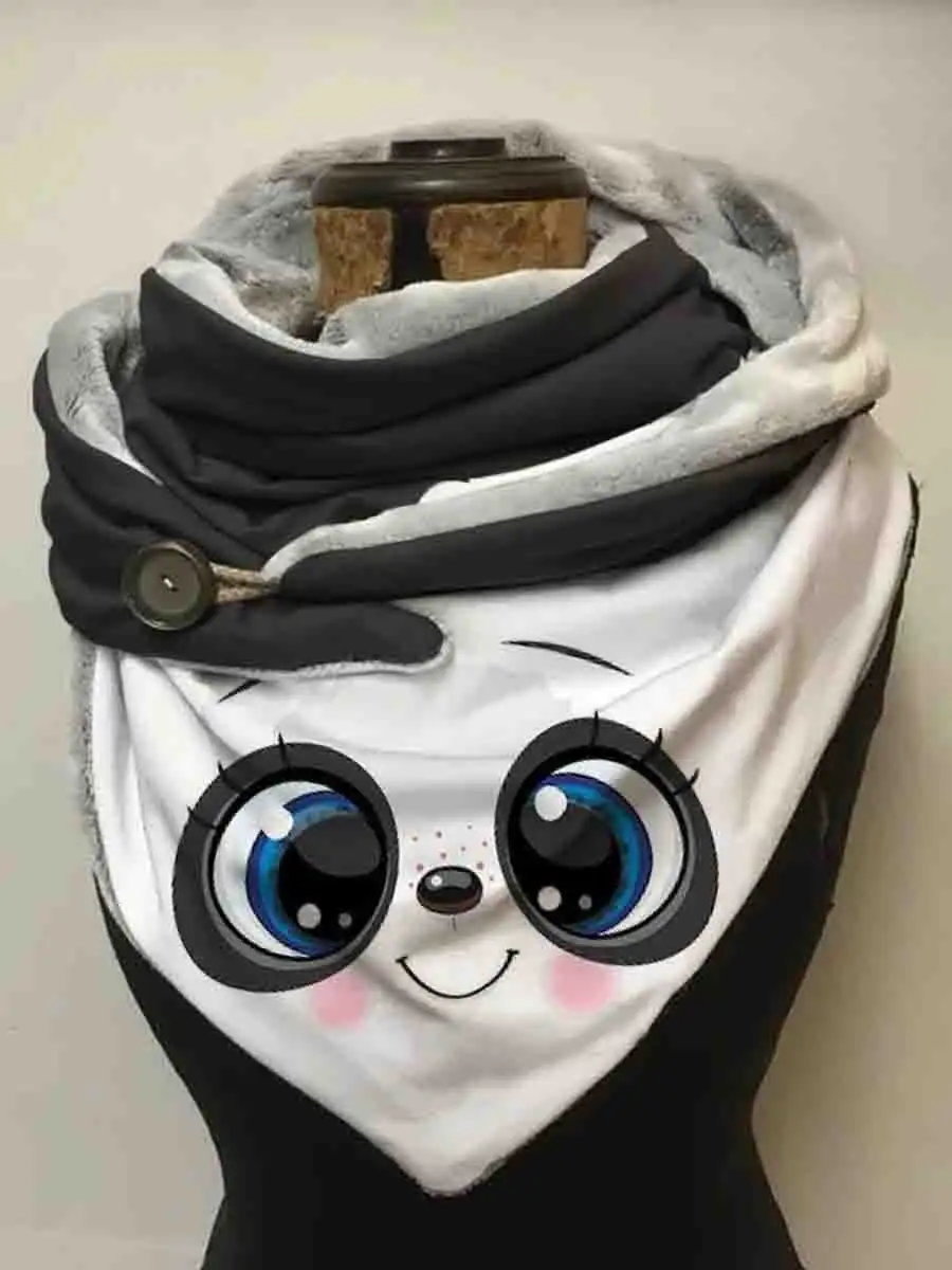 Cute Panda 3D Print Casual Scarf And Shawl for Women