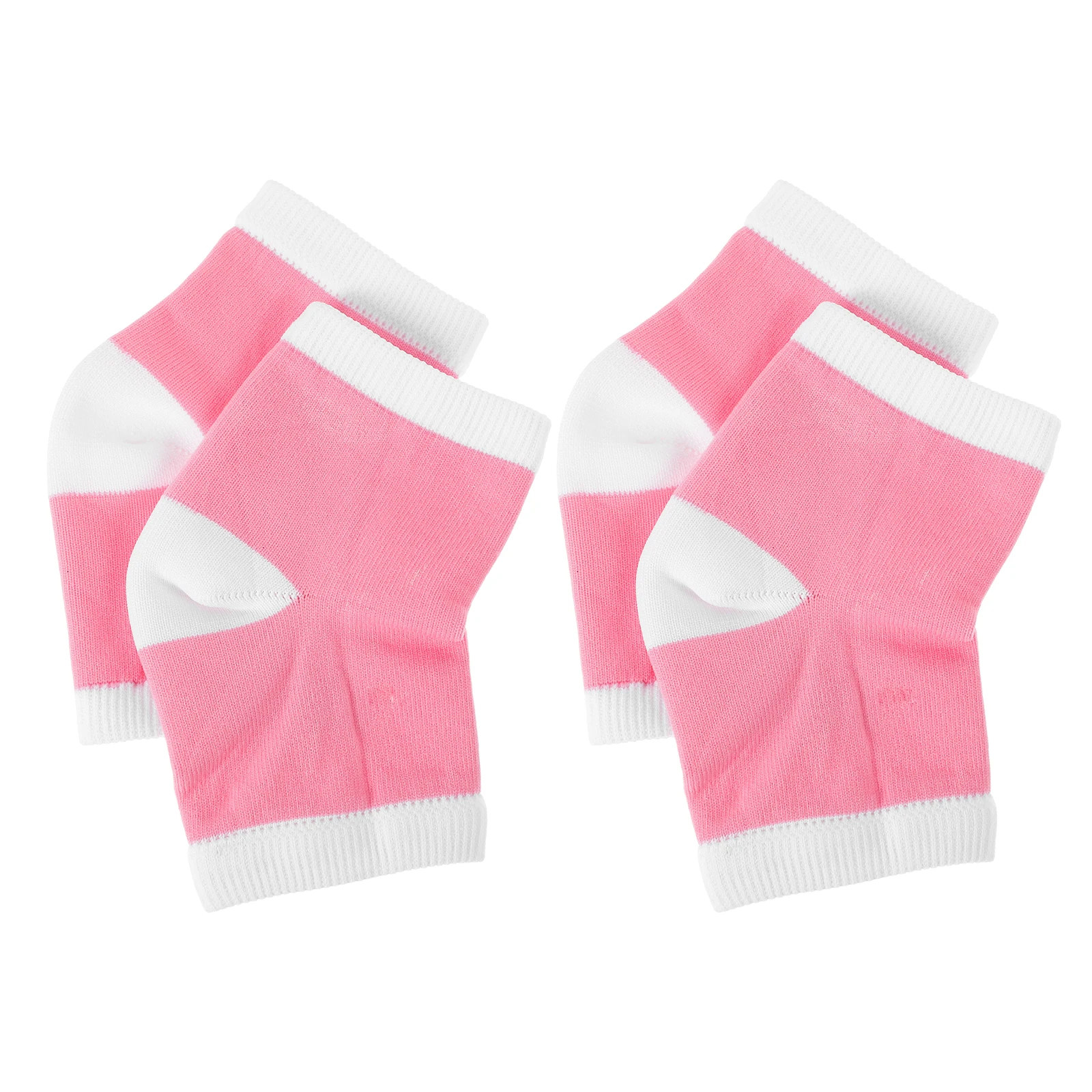 

2 Pairs Heel Cover Foot Care Spa Socks Moisturizing Gel Protective Cracked Healing Breathable Sweat-wicking Elastic Comfortable