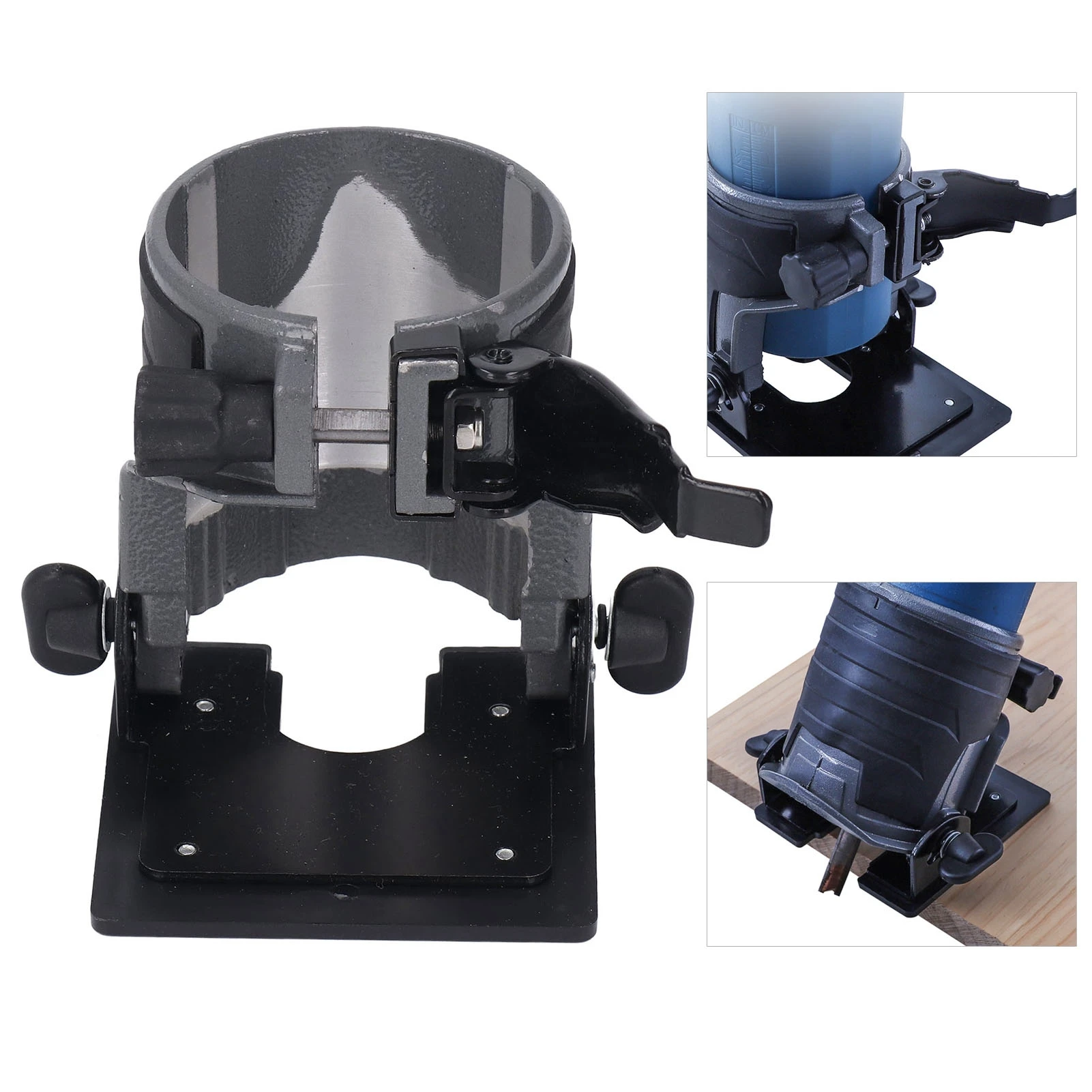 Adjustable Angle Trimmer Base Trimming Machine Fixed Base Adjustable Angle Woodworking Trimmer Router Aluminum Alloy Base