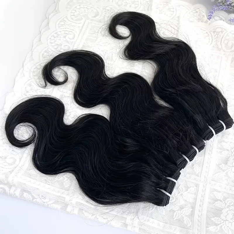 15A Human Hair Bundles 30 32 34 36 Inch Body Wave Bundles Human Hair Extensions Quick Weave Hair Bundles Brazilian Body Wave 4 Bundles Deals Natural Black