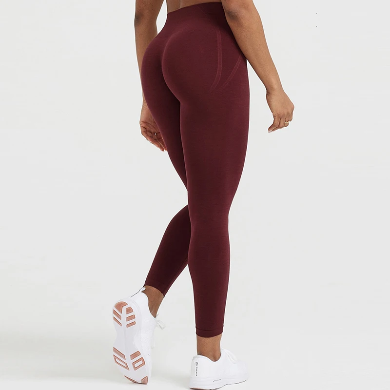 Bez wysiłku legginsy gimnastyczne kobiety Scrunch Butt Legging Fitness spodnie treningowe Push Up Booty bezszwowe legginsy wysokiej talii spodnie