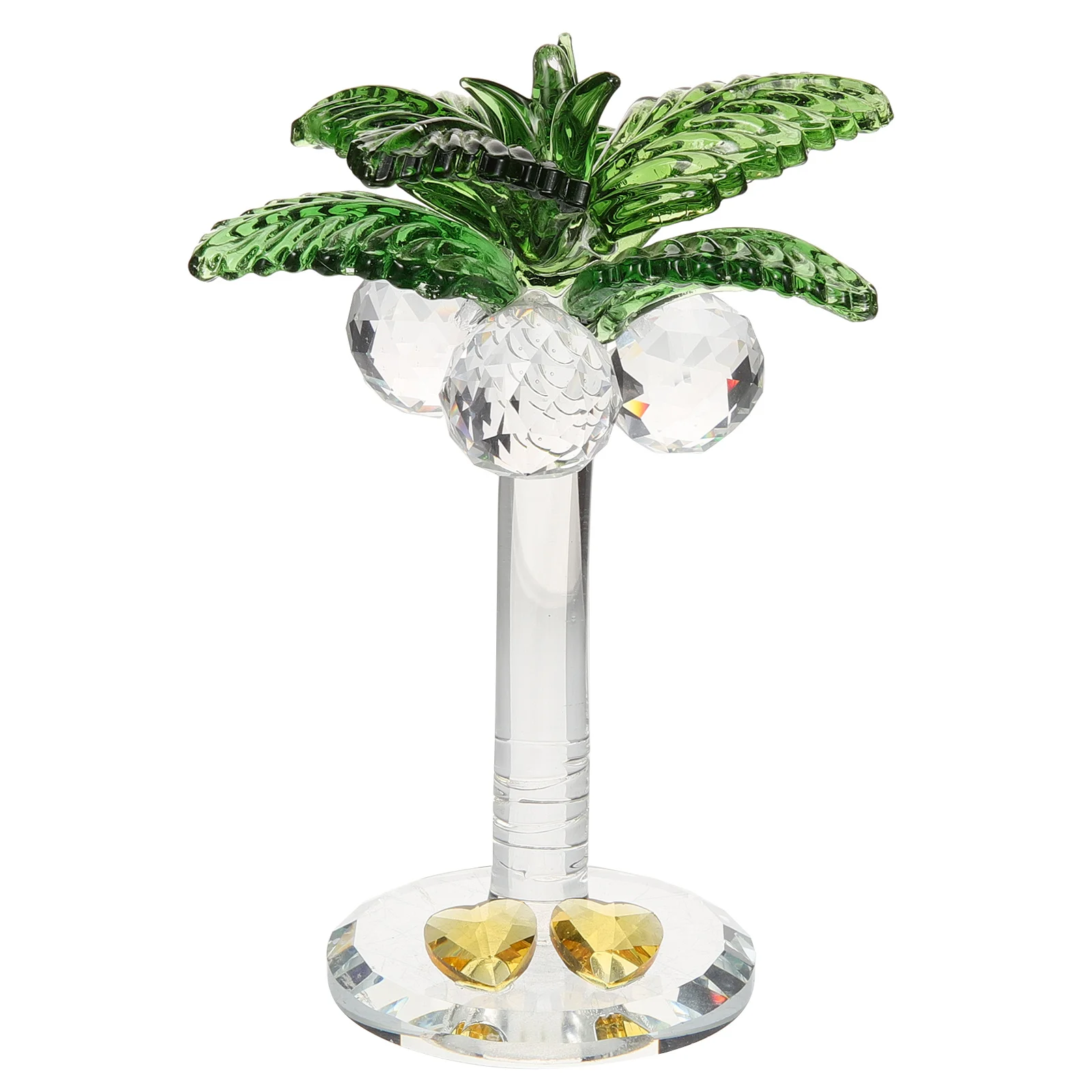 

Desktop Crystal Coconuts Tree Decor Sturdy Flat Base Room Dorm Decoration Elegant Artistic Centerpiece