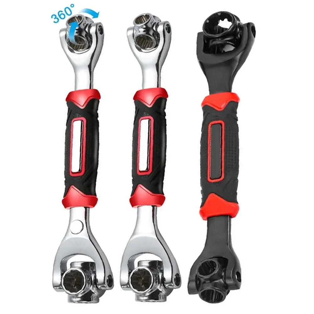 8 In 1 Torque Wrench Universal Ratchet Spline Multifunctional Wrench 360 Degree Bolts Sleeve Hand Tool for Car Socket Wrench Set