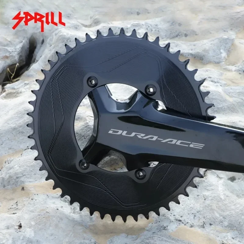 PASS QUEST SPRILL 3mm Offset 110BCD 4-Bolt AERO Chainring Narrow Wide Teeth for SHIMANO R8100 R9200 1X 12Speed UT8100 DA9200