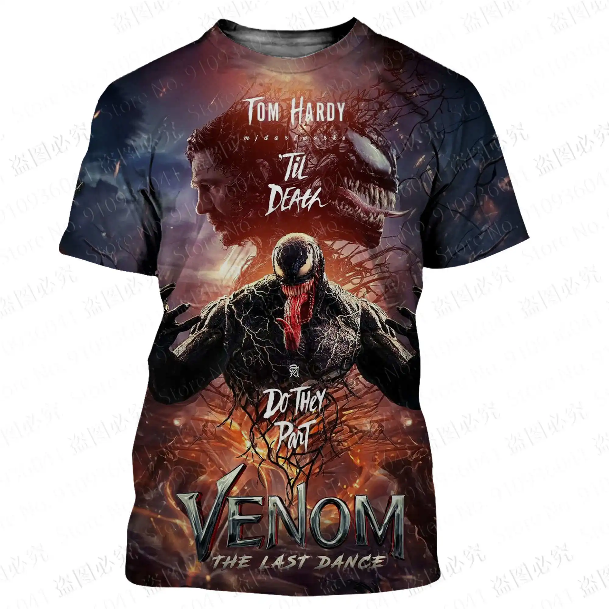 Venom: The Last Dance (2024) 3D print Disney t shirt  men women casual style Summer Casual Streetwear Tee Tops Cartoon