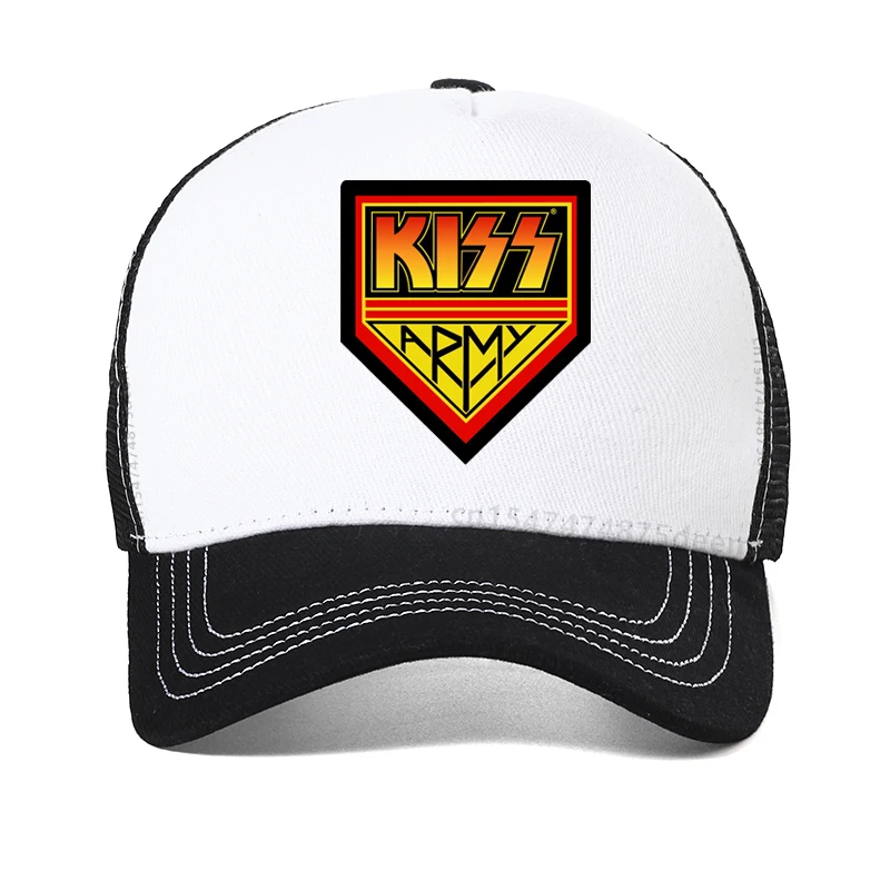 Rock Band Kiss hat Men Women Fashion Cotton baseball cap Summer Trend Cap New Youth Joker Mesh Breathable Trucker Hat