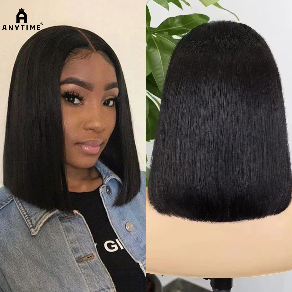 Bone Straight Wigs 350% Density Thick Double Drawn 12A Human Hair 13x4 Lace Front Human Hair Wig for Black Women 10-16 Inches