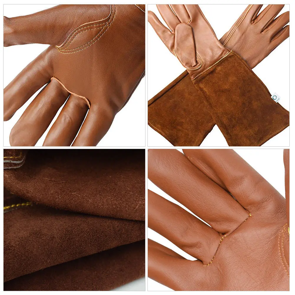 

1 Pair Anti-Cutting Labor Protection Gloves Long Length For Welding Gardening Stab-Proof Hand Safety Gear Protective