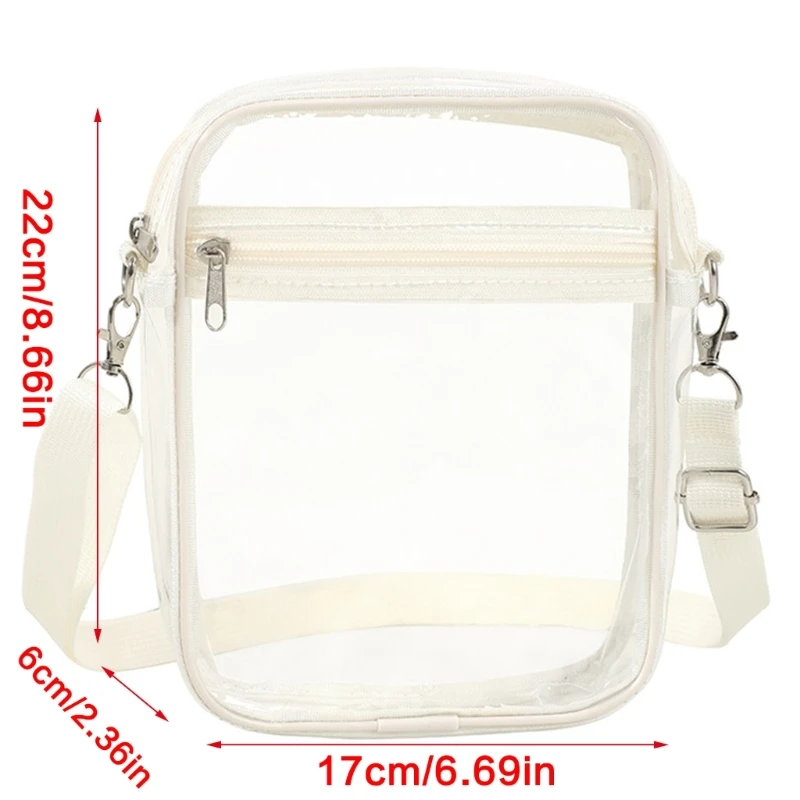 Bolso concierto para mujer, bolso cruzado aprobado por estadio, bolso hombro transparente, bolso playa