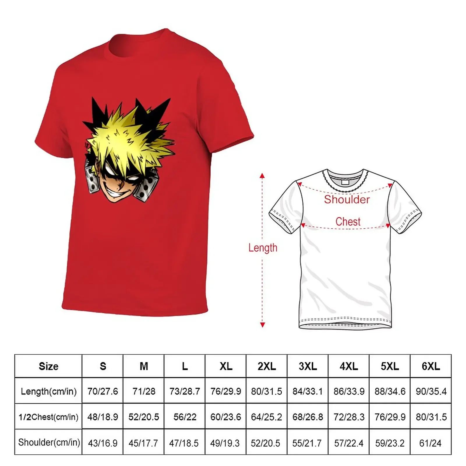 Bakugou! Katsu T-Shirt summer tops hippie clothes korean fashion plain white t shirts men