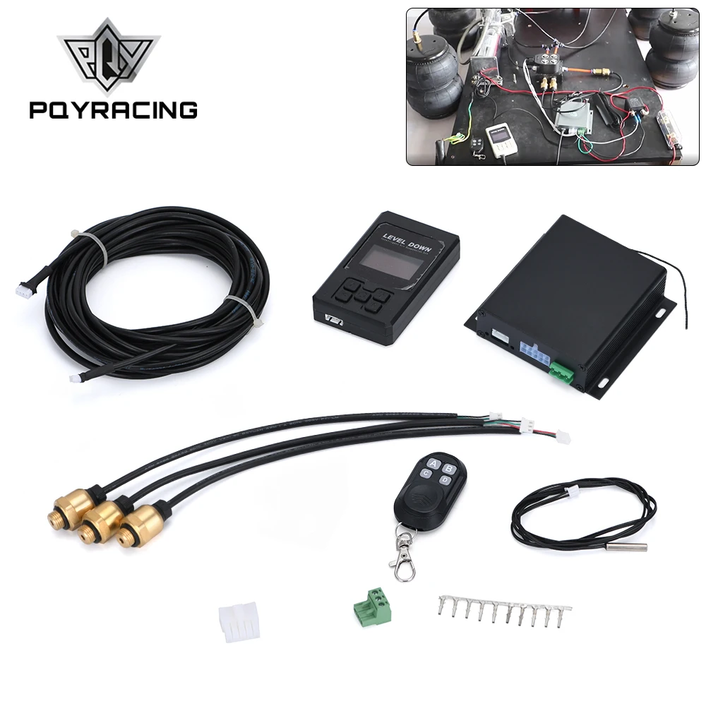 Universal Car Air Ride Suspension Electronic Control System With Pressure Sensor Support Bluetooth Remote Wire Control