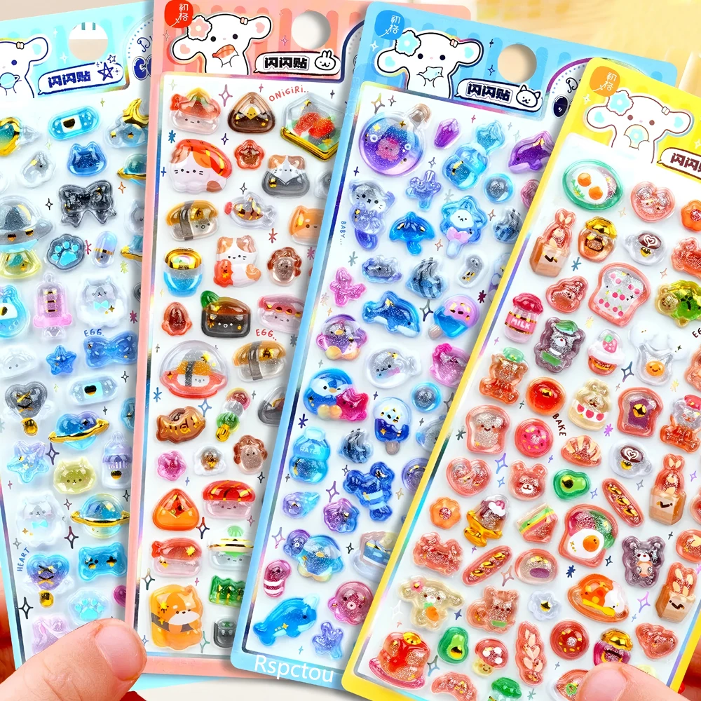 Japanese Style Sushi Mini Sweet 3D Relief Stickers Scrapbooking DIY Journaling Stationery Diary Decor Cute Sticker School Supply