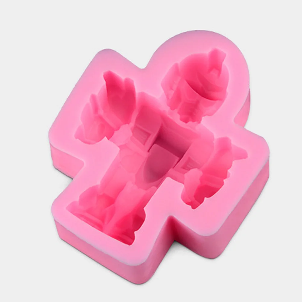 

Robot Shape Silicone Mold for Cake Chocolate DIY Decorative Baking Supplies Easy Clean Flexible Reusable Cooking Tool for Home