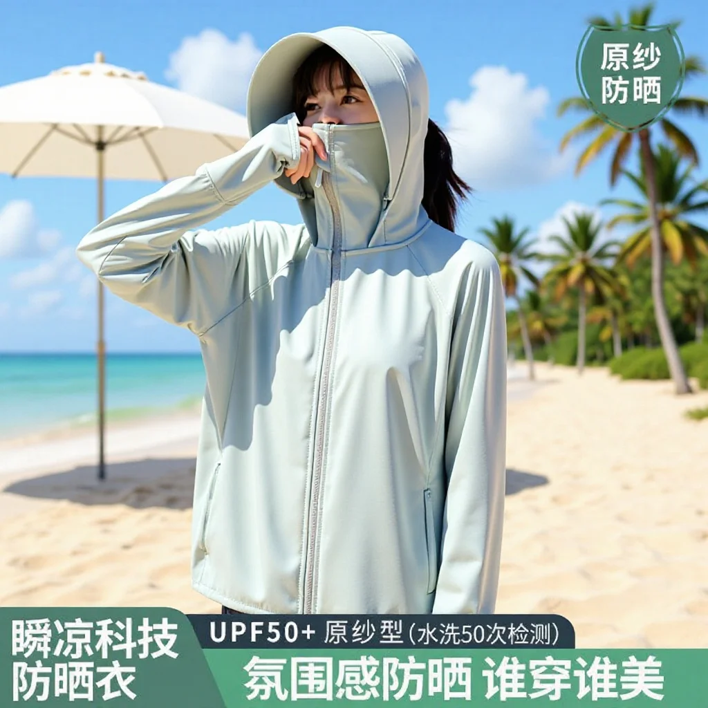 Summer Thin Couple Sports Leisure Sunscreen Clothing Comfortable High Quality Ice Silk Breathable Outdoor UV Protection Coat