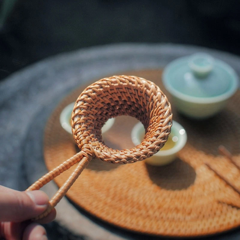 Tea Maker Tea Leak Related Teapot Tea Set Filter Tea Tool Leaf Filter Diffuser Tea Set Rattan Material Handmade Tea Tool