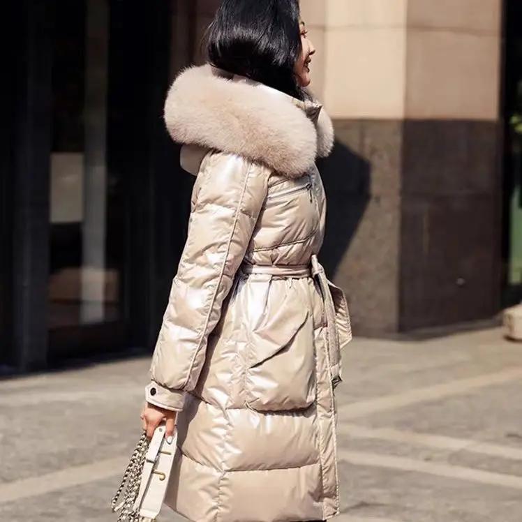 Winter Fashion Women's Down Jacket Windproof Hooded Waterproof Down Jacket