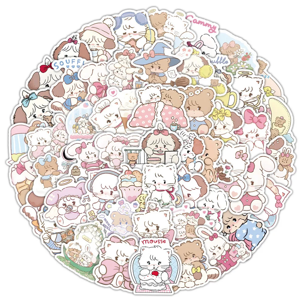 63 Pcs MIKKO Cat Stickers - Cute Character Decor, Perfect for Notebook, Phone Case & DIY EmbellishmentsRecordingYourLife Store
