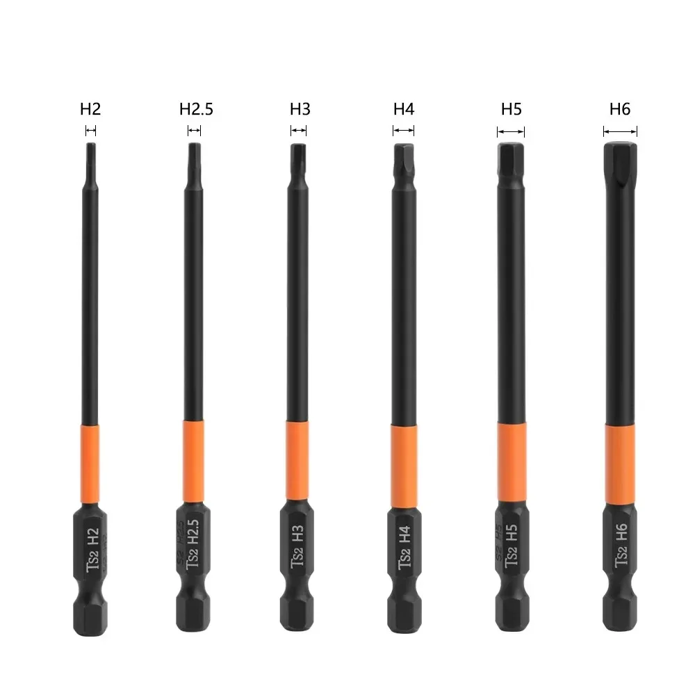 1/4 "Shank Obeng Kepala Allen Kunci Bor Bit Magnetik Obeng Bit Set Listrik Heksagonal Bit Obeng Soket Bit