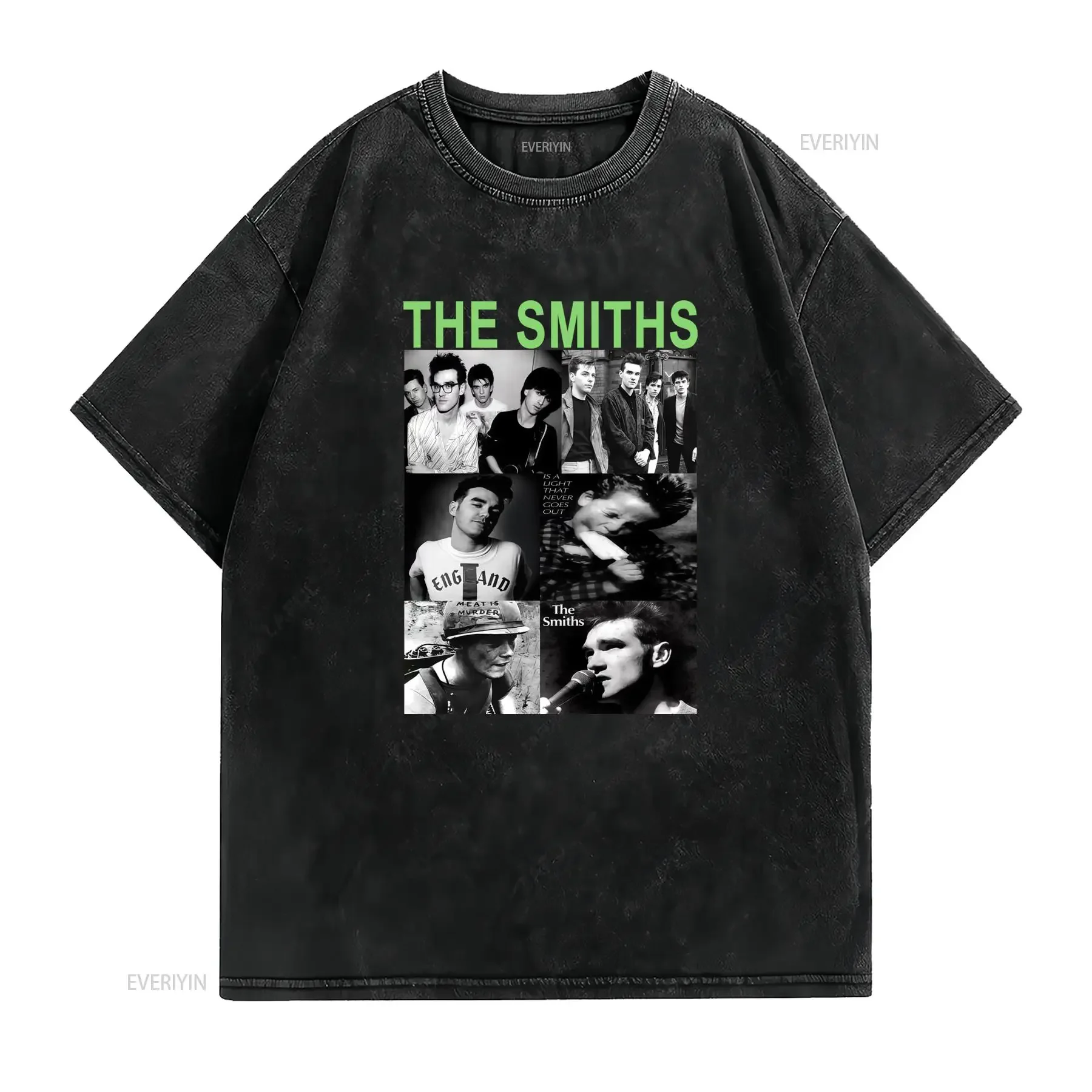 T shirt nera dal design raro per il tour della band The Smiths disponibile nelle taglie da S a 5XL modello KH15112 vintage
