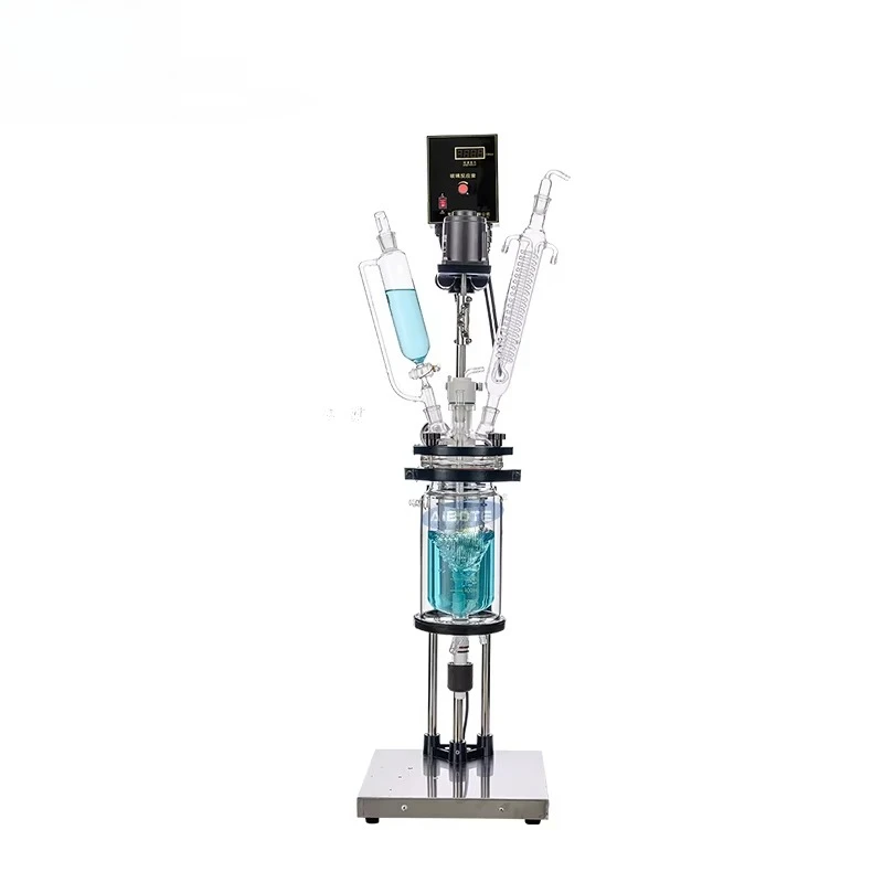 

High-Temperature 2L 3L 5L Electric Heating Vacuum Jacket Automatic Grade Glass Lined Reactor with PLC Components