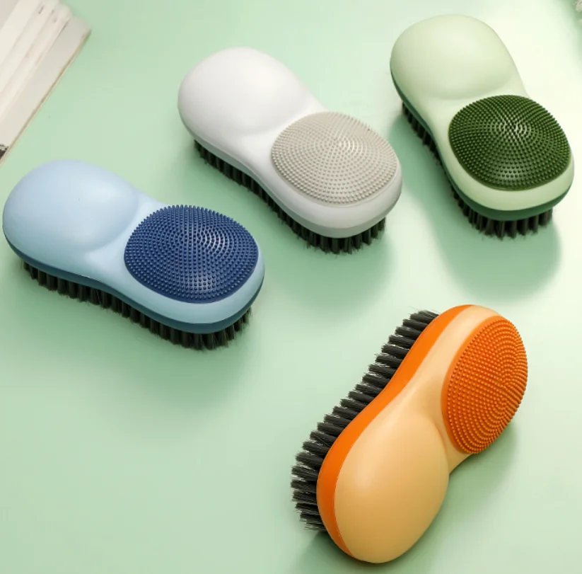 

Creative Double-Side Laundry Brush Home Multi-Functional Cleaning Board Brush Non-Damaging Soft Bristles for Shoes and Clothes