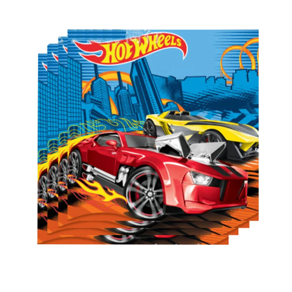 Hot Wheels Car Boys Birthday Party Decoration Disposable Tableware Balloon Plates Tablecloth Balloon Baby Shower Party Supplies