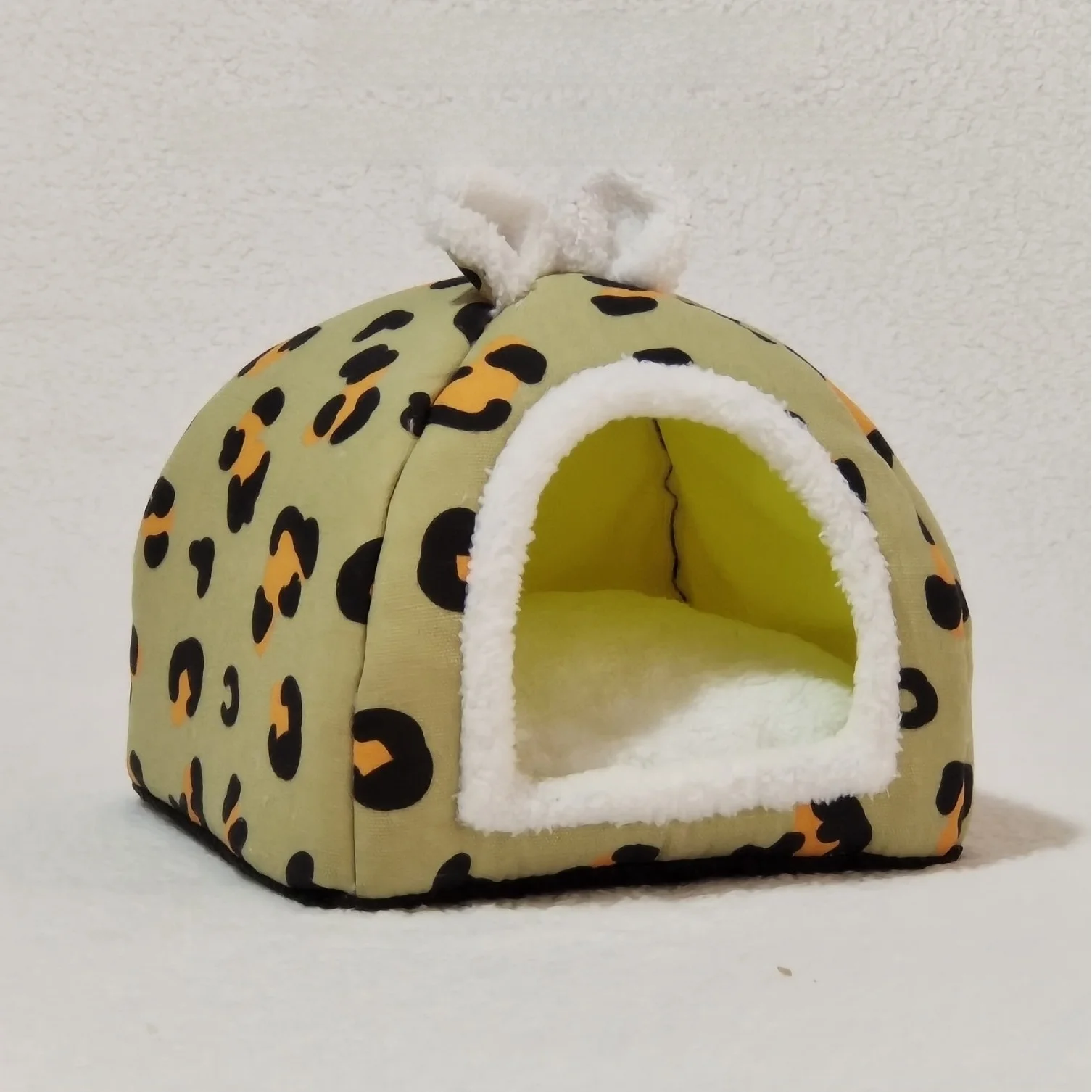 

New Mongolian Tent Dog House Detachable Waable Small Dog House Semi-Enclosed Nest Pet Nest Available All Seasons Bapa