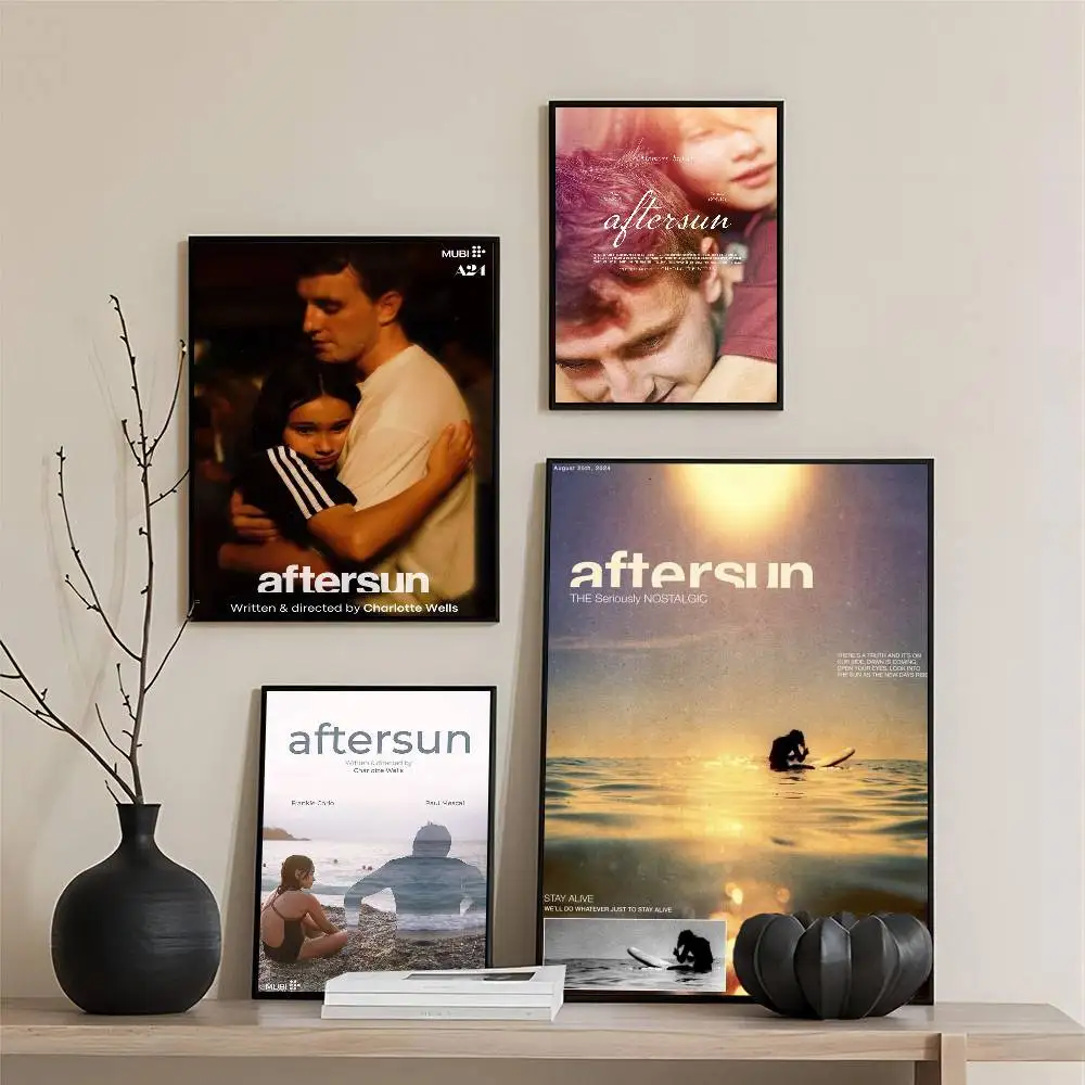 Aftersun 2022 Movie High Scores Healing Film Movie Sticky Posters Kraft Paper Sticker Room Bar Cafe Aesthetic Art Wall Painting