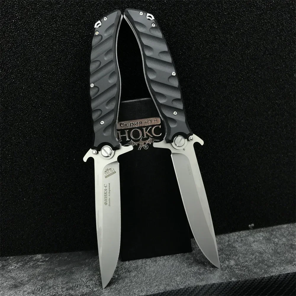 Russian HOKC Ball Bearing Folding Knife D2 Steel Blade G10 Handle Outdoor Tactical Military Knives Camping Hunting EDC Tool