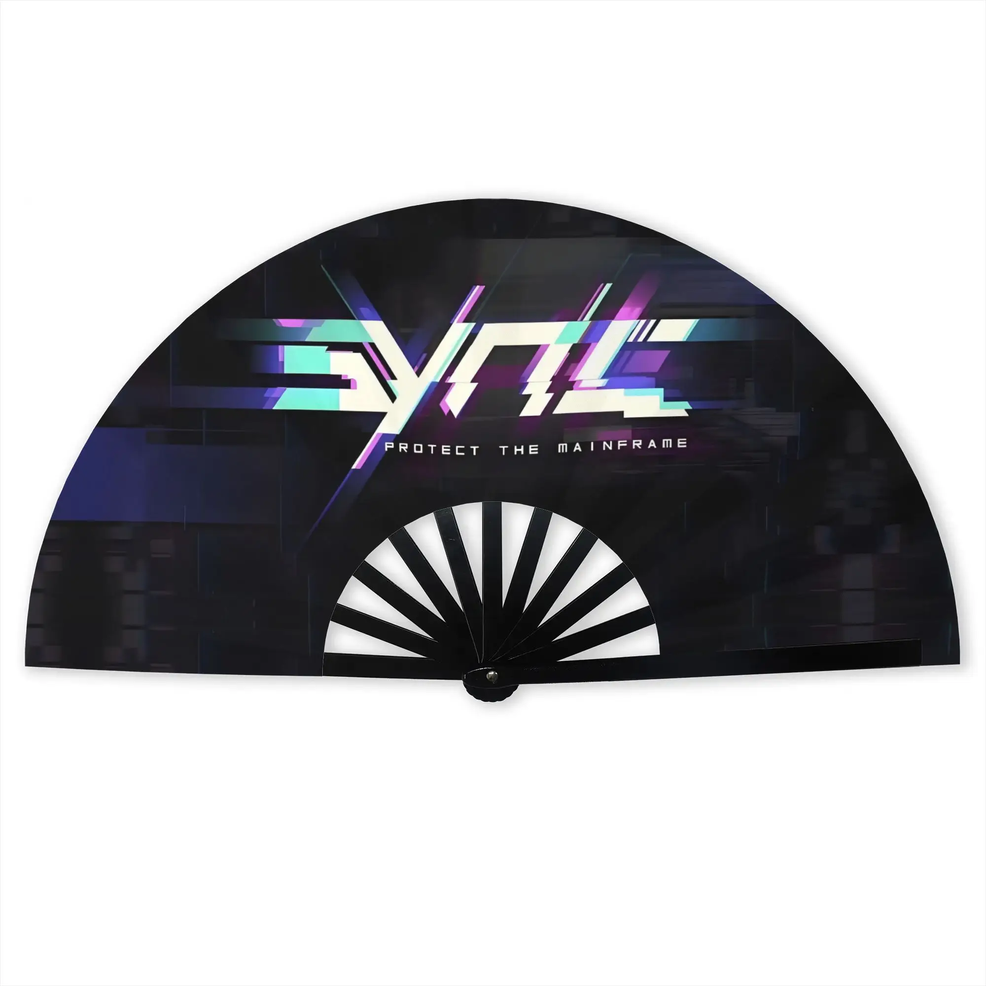 C-Cyberpunks Esports Hand Fan Promotional Gift Wedding Technology Durable Folding Fans Novelty Bulk Pack Fan