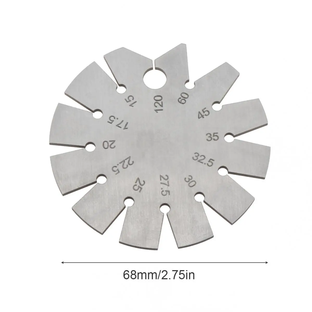 Indispensable Stainless Steel Bevel Gauge Angle Range 15-120 Degree Round Gauge Angle Protractor Thickness Gauge