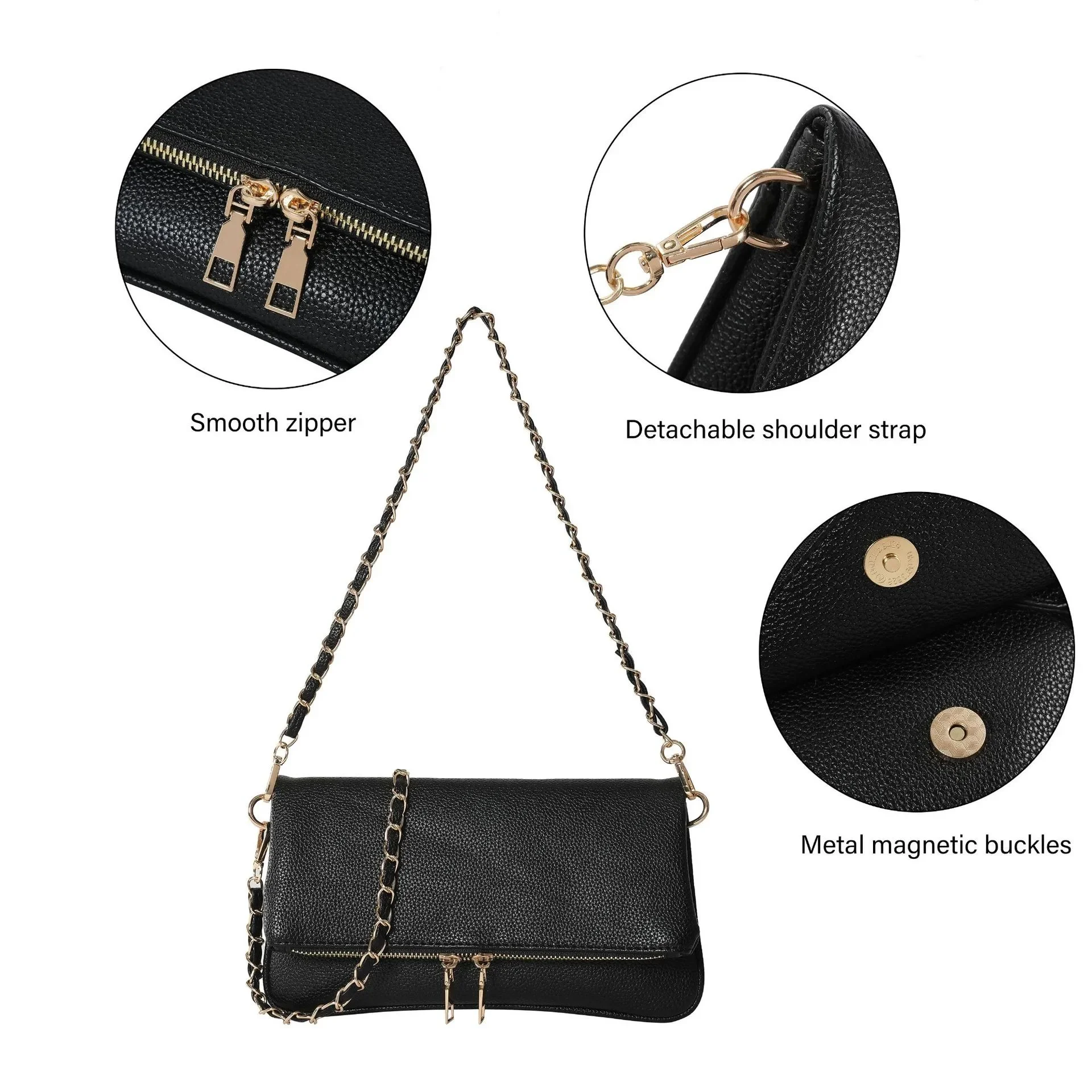 Casual Chain One-Shoulder Messenger Bag Trendy Lady Small Flap Cross Body Bags Clutch Purses Sac a Main Women\'s Bag Handbags New