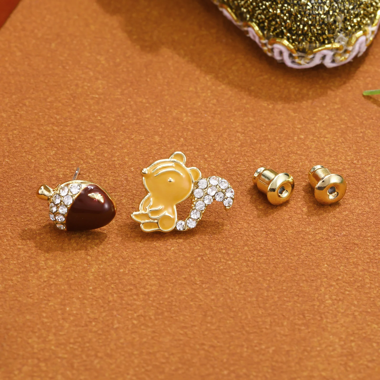 

Creative Earrings Squirrel Studs for Women Girls Lightweight Rust Resistant Christmas Gift Animal Ear Studs Fashion Accessories
