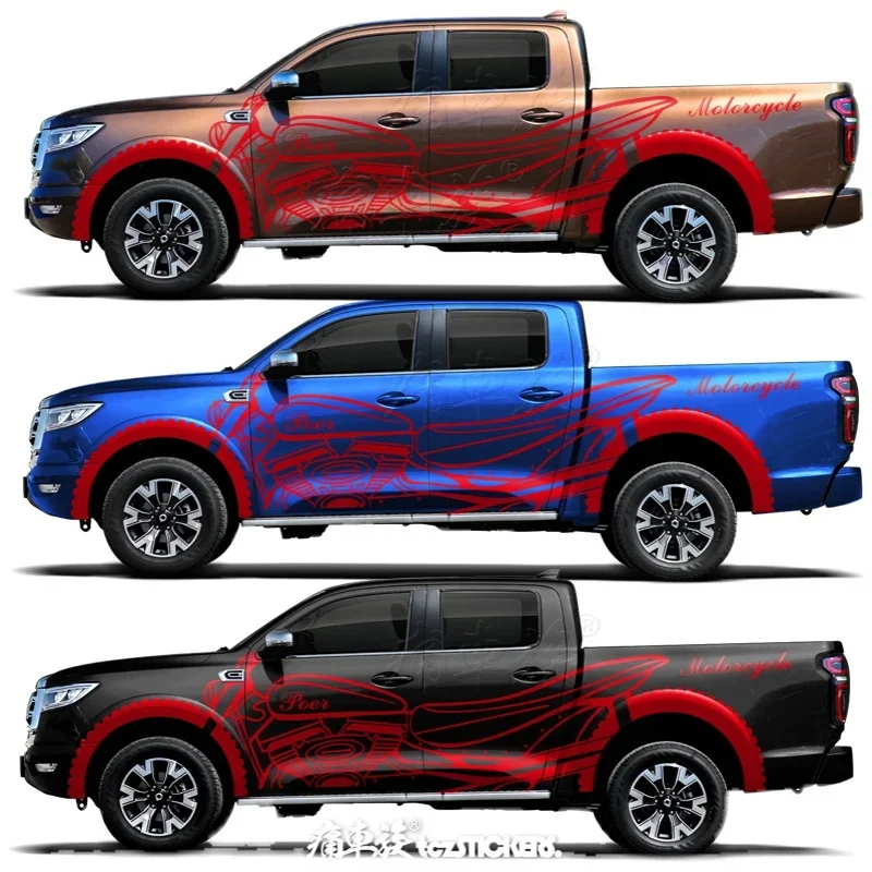 ملصقات سيارة لـ Raptor F150 DMAX RAM 3500 Navara Silverado Hilux ملحقات طبقة لاصقة مخصصة للجسم والرياضات الخارجية