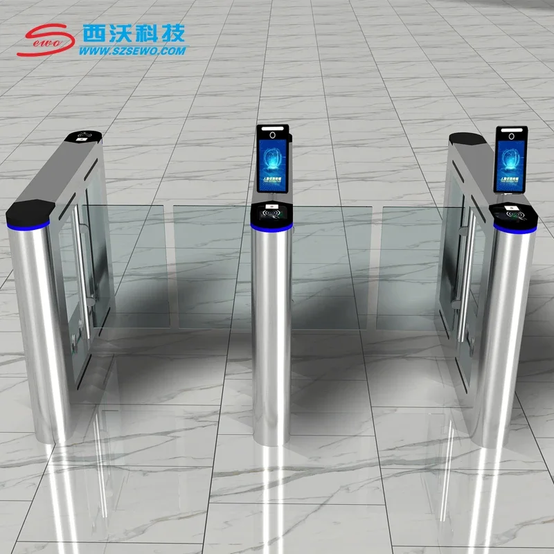 Hot Sale SEWO Automatic Anti-pinch Anti-collision High Speed Passing Gate for Subway Station Turnstile Crowd Control