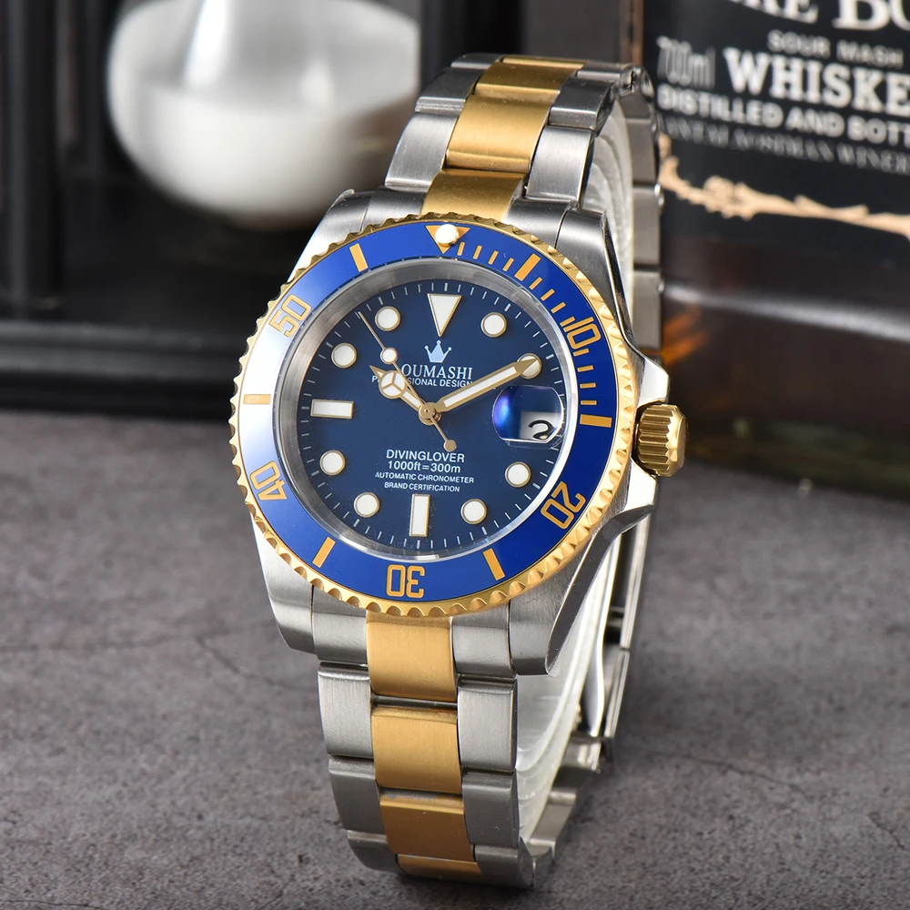 Customized 40mm Watch NH35 Movement Automatic Watches Sapphire Glass Mechanical Wristwatch Sports Waterproof Watch