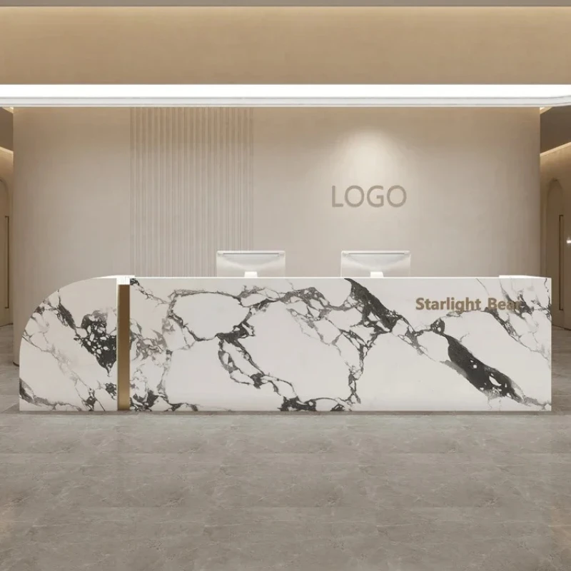 استقبال الأثاث مكتب رخيص تصفيف الشعر طاولة مضادة طاولات الحفلات الحديثة معهد الجمال Bancone استقبال بنك المنزل