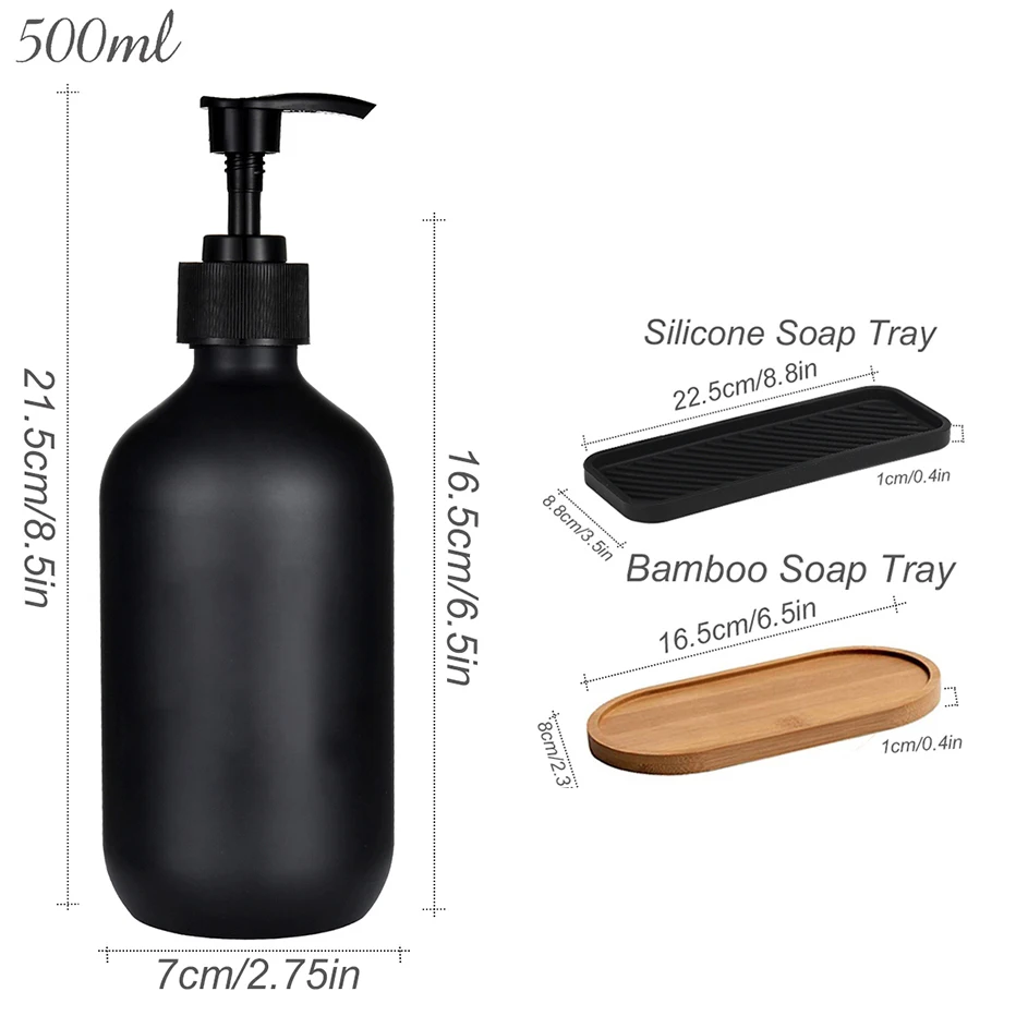 500ml Dish Soap Bottle Dispenser Refillable Bathroom Hand Soap Shampoo Shower Gel Liquid Sub Bottling Kitchen Accessories images - 6