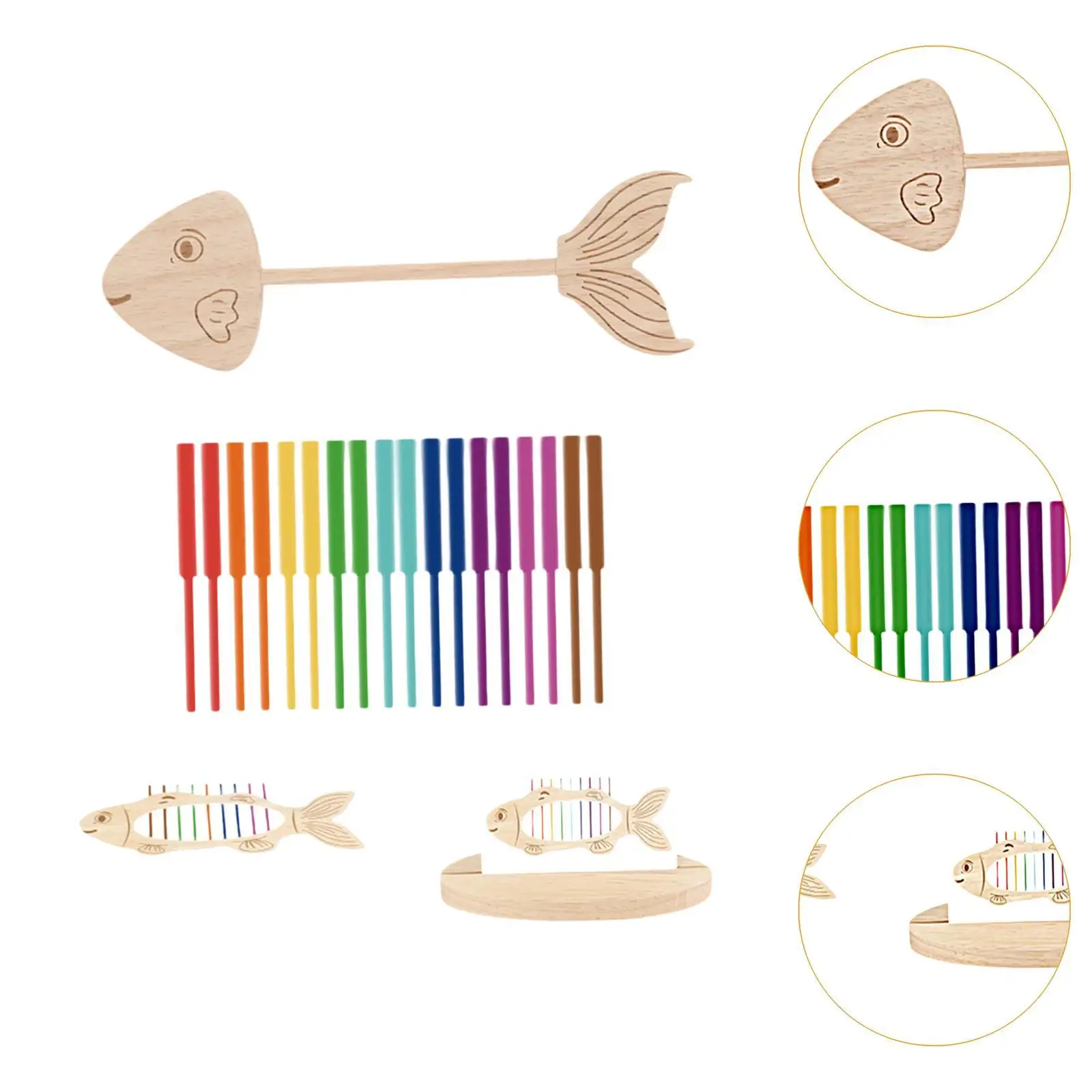 Jouet d'activité de tri d'os de poisson pour les enfants apprenant la reconnaissance et la coordination des couleurs