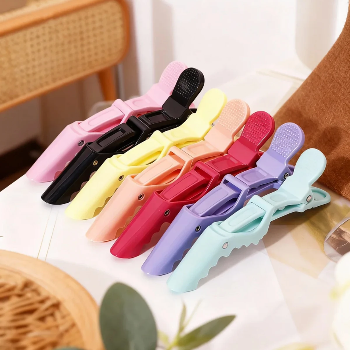 6Pcs Crocodile Hair Clip Design Claw-Shaped Hair Clip Salon Hair Clip Hair Clipper Accessories Hair Accessories Makeup Clip