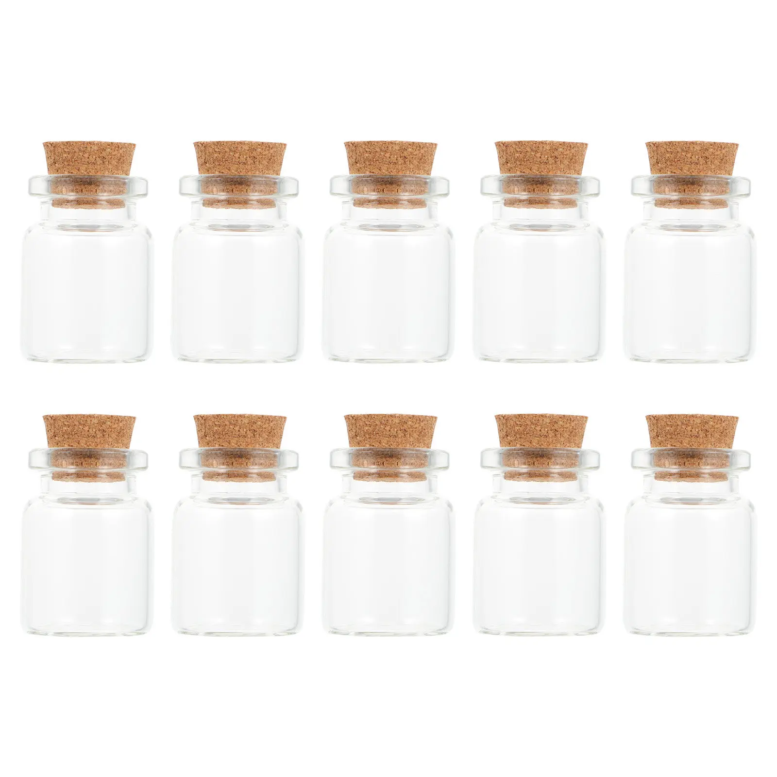 

30Pcs Transparent Glass Jars with Wood Cork Stoppers DIY Wishing Bottle Set Tiny Drift Bottles for Keepsake Perfume Decorative